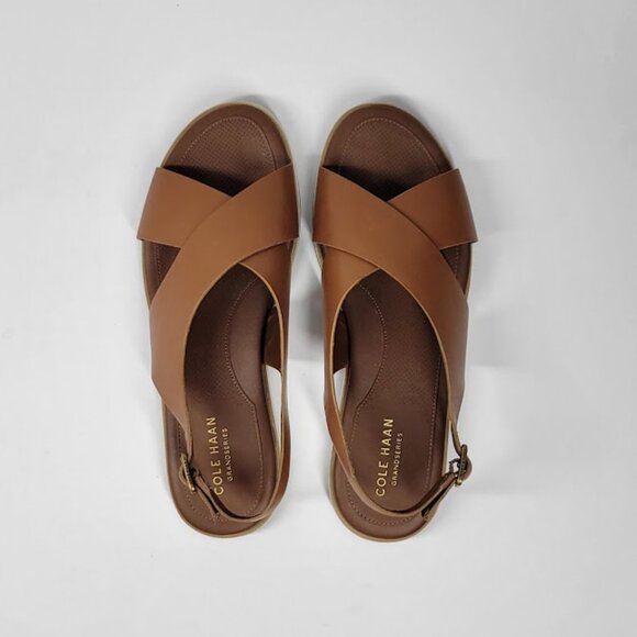 COLE HAAN mira cross-band leather slingback sandals Sz 8B - Picture 4 of 8